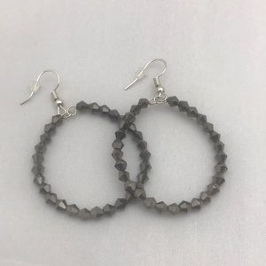 Beaded loop earrings